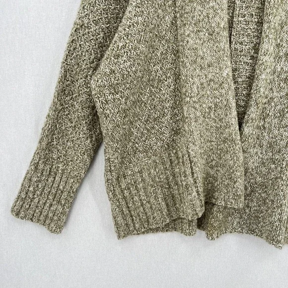 ANTHROPOLOGIE ANGEL OF THE NORTH Sweater Womens Large Green Open Knit Cardigan - Picture 3 of 10